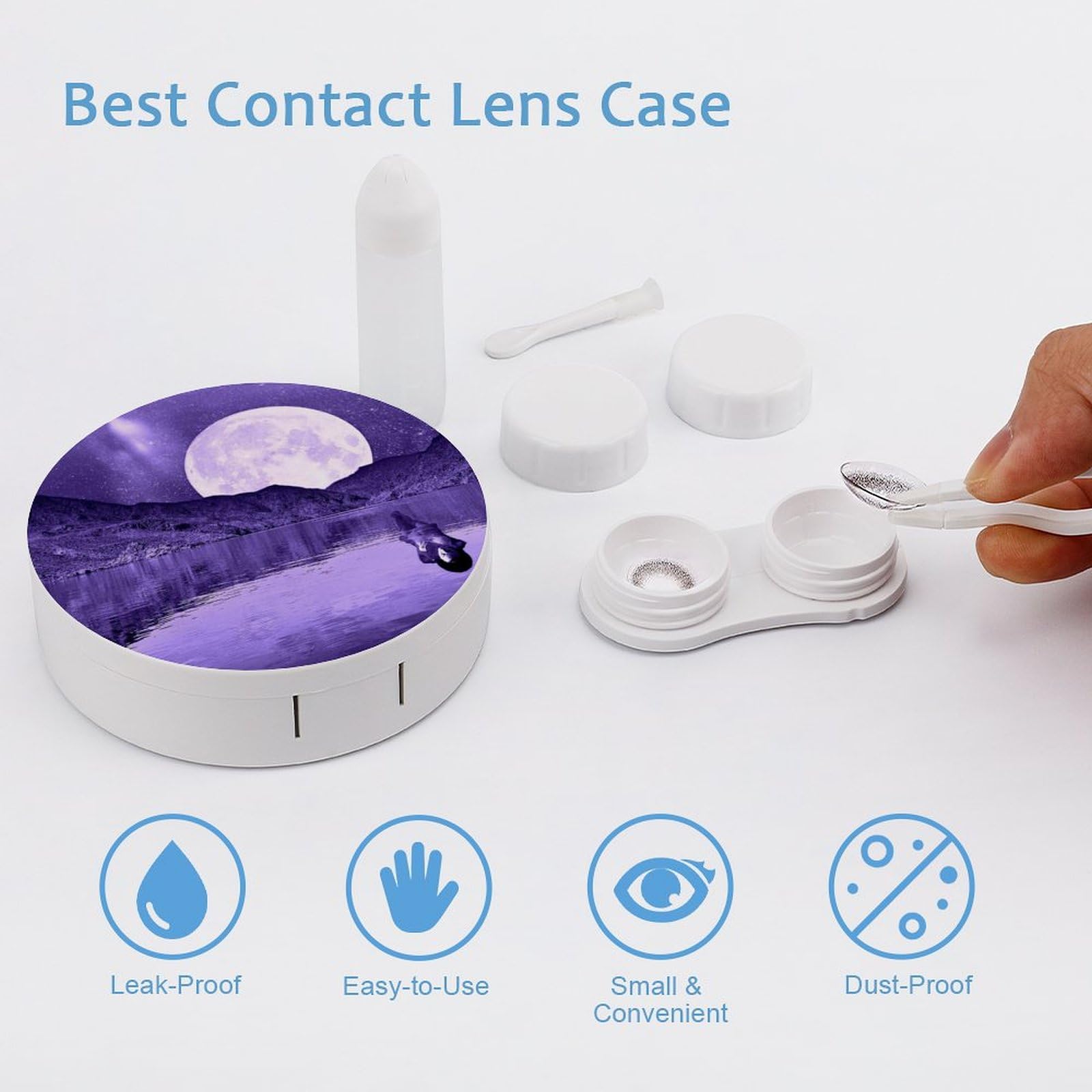 Amazon.com: Purple Supermoon Contact Lens Travel Kit Portable Cute